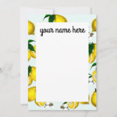 Personalisierte Lemon-Notecards Dankeskarte (Vorderseite)