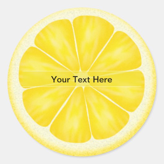 Personalisierte Lemon Slice Stickers (Vorderseite)