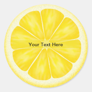 Personalisierte Lemon Slice Stickers
