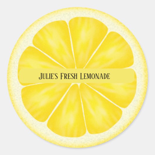 Personalisierte Lemon Slice Stickers (Vorderseite)