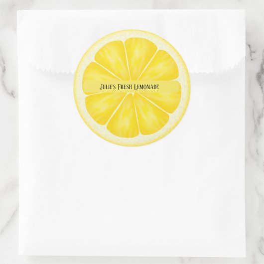 Personalisierte Lemon Slice Stickers (Tasche)