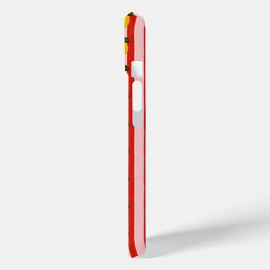 Personalisierte Lemon Stripe Muster Gelbe Zitronen Case-Mate iPhone Hülle (Rückseite / Links)