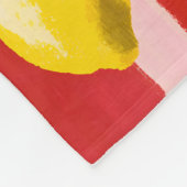 Personalisierte Lemon Stripe Muster Gelbe Zitronen Fleecedecke (Ecke)