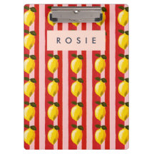 Personalisierte Lemon Stripe Muster Gelbe Zitronen