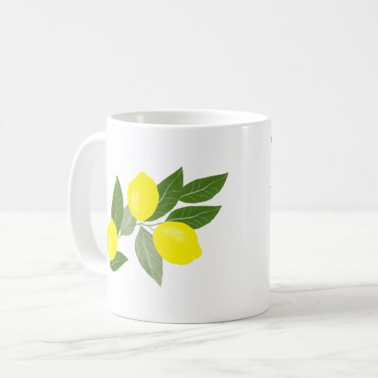 Personalisierte Lemon-Tasse Kaffeetasse (Vorderseite Links)