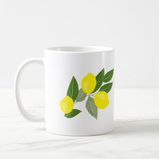 Personalisierte Lemon-Tasse Kaffeetasse (Links)
