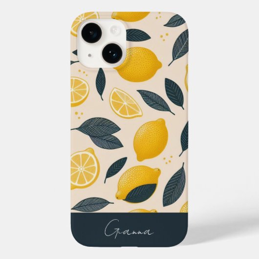 Personalisierte Lemons-Telefonzelle Case-Mate iPhone Hülle (Rückseite)