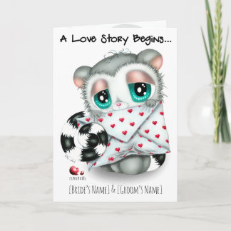 Personalisierte Lemur Hochzeit Einladung - handGez