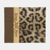 PERSONALISIERTE Leopard-Druck-Geschenke für sie Fleecedecke (Vorderseite (Horizontal))
