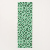 Personalisierte Leopard-Farbe Grün Yogamatte (Rückseite)
