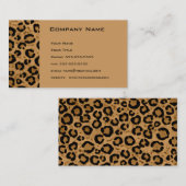 Personalisierte Leopard-Geschäfts-Karten Visitenkarte (Vorne/Hinten)