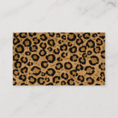 Personalisierte Leopard-Geschäfts-Karten Visitenkarte (Rückseite)