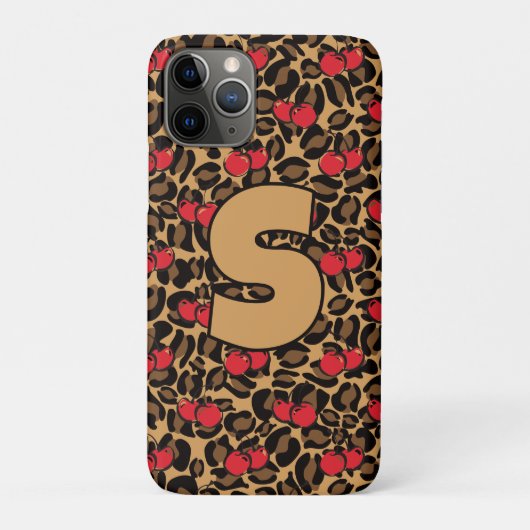 Personalisierte Leopard-Kirschen Case-Mate iPhone Hülle (Rückseite)