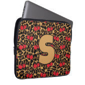 Personalisierte Leopard-Kirschen Laptopschutzhülle (Vorne Rechts)