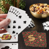 Personalisierte Leopard-Kirschen Spielkarten (In Situ)