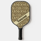 Personalisierte Leopard-Printwerbung - Girls-Pickl Pickleball Schläger (Rückseite)