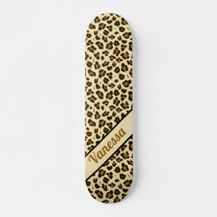 Personalisierte Leopard-Printwerbung - Girls-Skate Skateboard