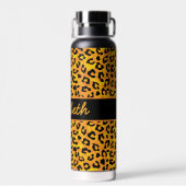 Personalisierte Leopardrucke Trinkflasche (Rückseite)