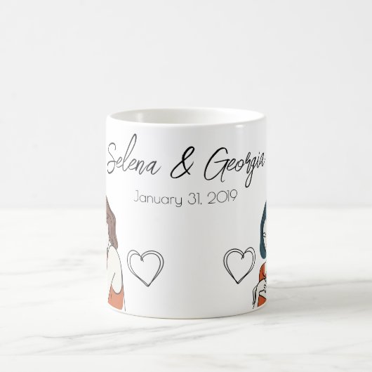 Personalisierte Lesbian-Matching Kaffeetasse (Mittel)