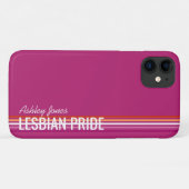 Personalisierte lesbische Flagge (5-Streifen) Stre Case-Mate iPhone Hülle (Rückseite (Horizontal))