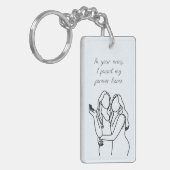 Personalisierte Lesbische Paarung Schlüsselanhänger (Vorderseite links)