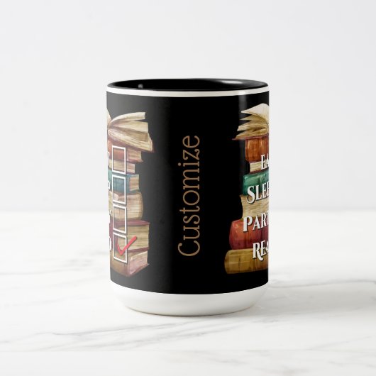 Personalisierte Lesung Zweifarbige Tasse (Mittel)