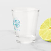 Personalisierte letzte Splash-Bachelorette-Gabe Schnapsglas (Rechts)