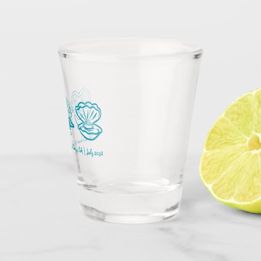 Personalisierte letzte Splash-Bachelorette-Gabe Schnapsglas (Rechts)