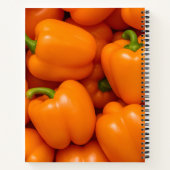Personalisierte leuchtend frische orange Paprika Notizblock (Rückseite)