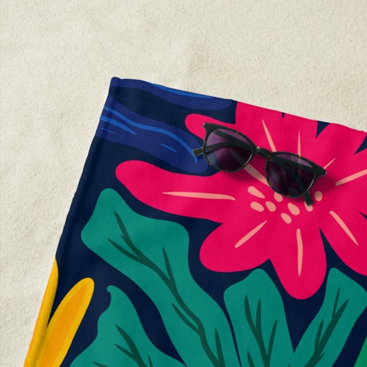 Personalisierte, leuchtend tropische, farbenfrohe  strandtuch (Beispiel)