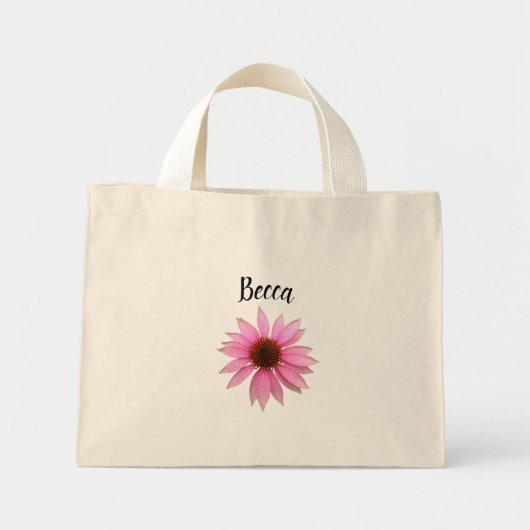 Personalisierte Leuchtend Violette Scheibenblume Mini Stoffbeutel (Vorne)