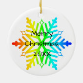 Personalisierte LGBT Love Birds Owls Weihnachten Keramik Ornament (Hinten)