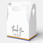 Personalisierte LGBT Rainbow Wedding Vielen Dank Geschenkschachtel (Geöffnet)