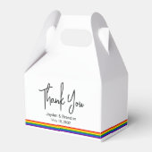Personalisierte LGBT Rainbow Wedding Vielen Dank Geschenkschachtel (Vorderseite)