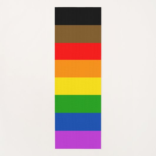 Personalisierte LGBTQ - Farbinklusive Flagge Yogamatte (Vorderseite)