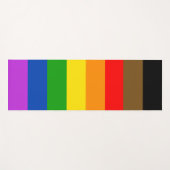 Personalisierte LGBTQ - Farbinklusive Flagge Yogamatte (Vorderseite (Horizontal))