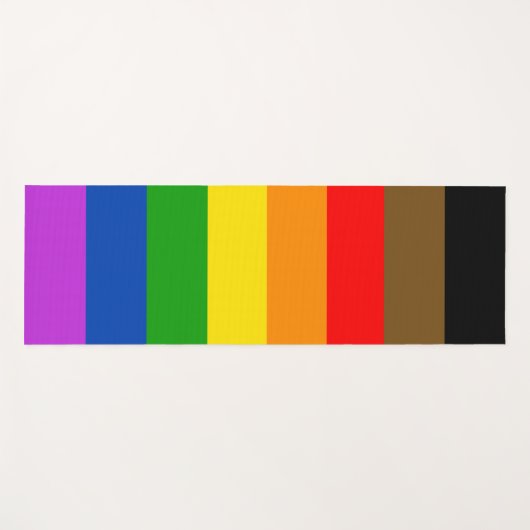Personalisierte LGBTQ - Farbinklusive Flagge Yogamatte (Vorderseite (Horizontal))