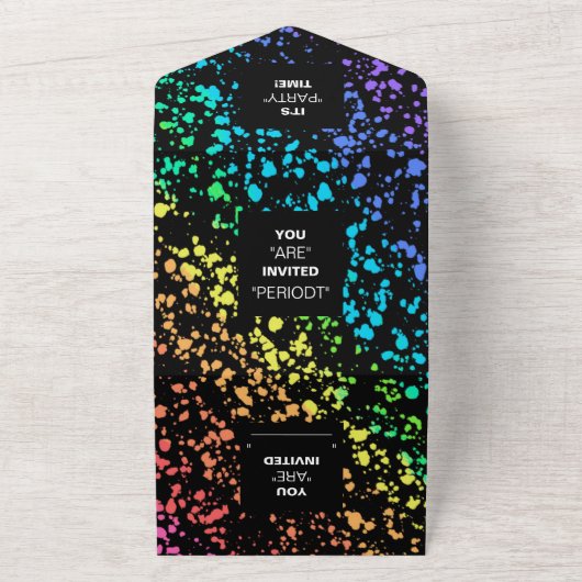 Personalisierte LGBTQ-Hochzeit All In One Einladung (Außenbereich)