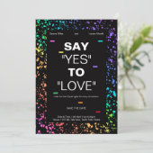 Personalisierte LGBTQ-Hochzeit Einladung (Stehend Vorderseite)