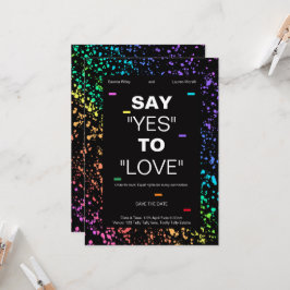 Personalisierte LGBTQ-Hochzeit Einladung