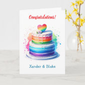 Personalisierte LGBTQIA+-Glückwünsche auf Ihrer Ho Karte (Gelbe Blume)