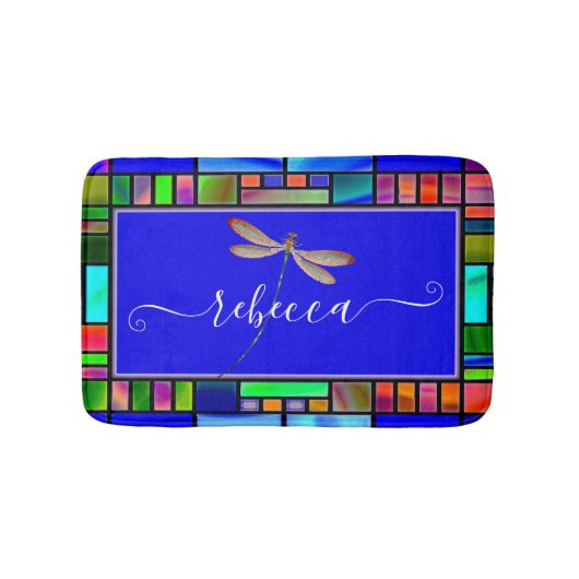 Personalisierte Libelle Badematte (Vorderseite)