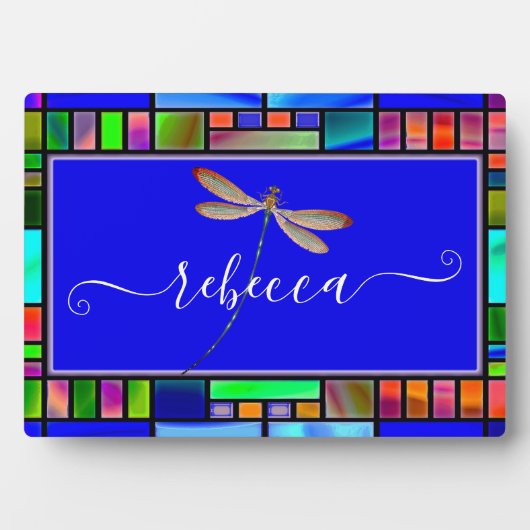 Personalisierte Libelle Fotoplatte (Vorderseite)