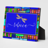 Personalisierte Libelle Fotoplatte (Seite)