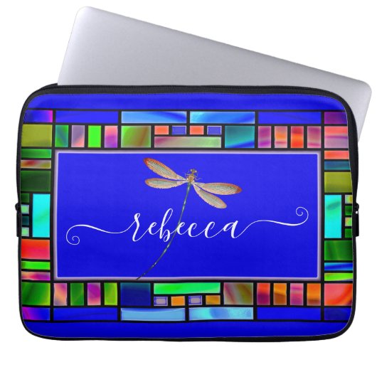 Personalisierte Libelle Laptopschutzhülle (Vorderseite)