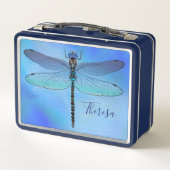 Personalisierte Libelle Navy Lunchbox (Rückseite)