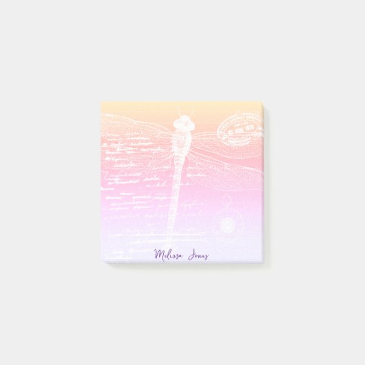 Personalisierte Libelle Post-it Klebezettel (Vorderseite)