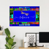 Personalisierte Libelle Poster (Heimbüro)