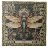 Personalisierte Libelle-Stamm Jewel Earth Tones Fliese (Vorderseite)