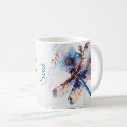Personalisierte Libelle-Tasse Kaffeetasse (VorderseiteRechts)
